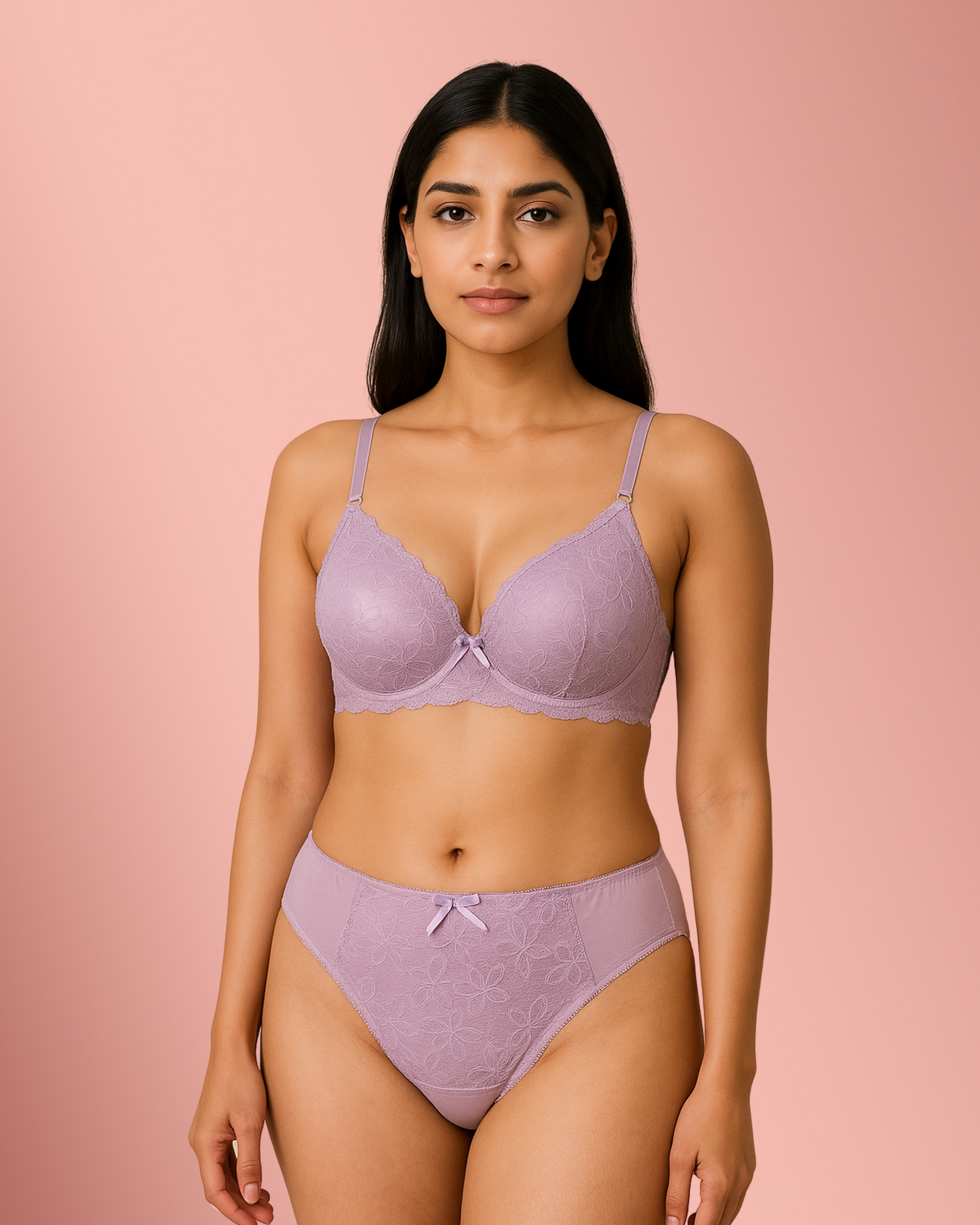 Embroidered Bra & Pantie Set