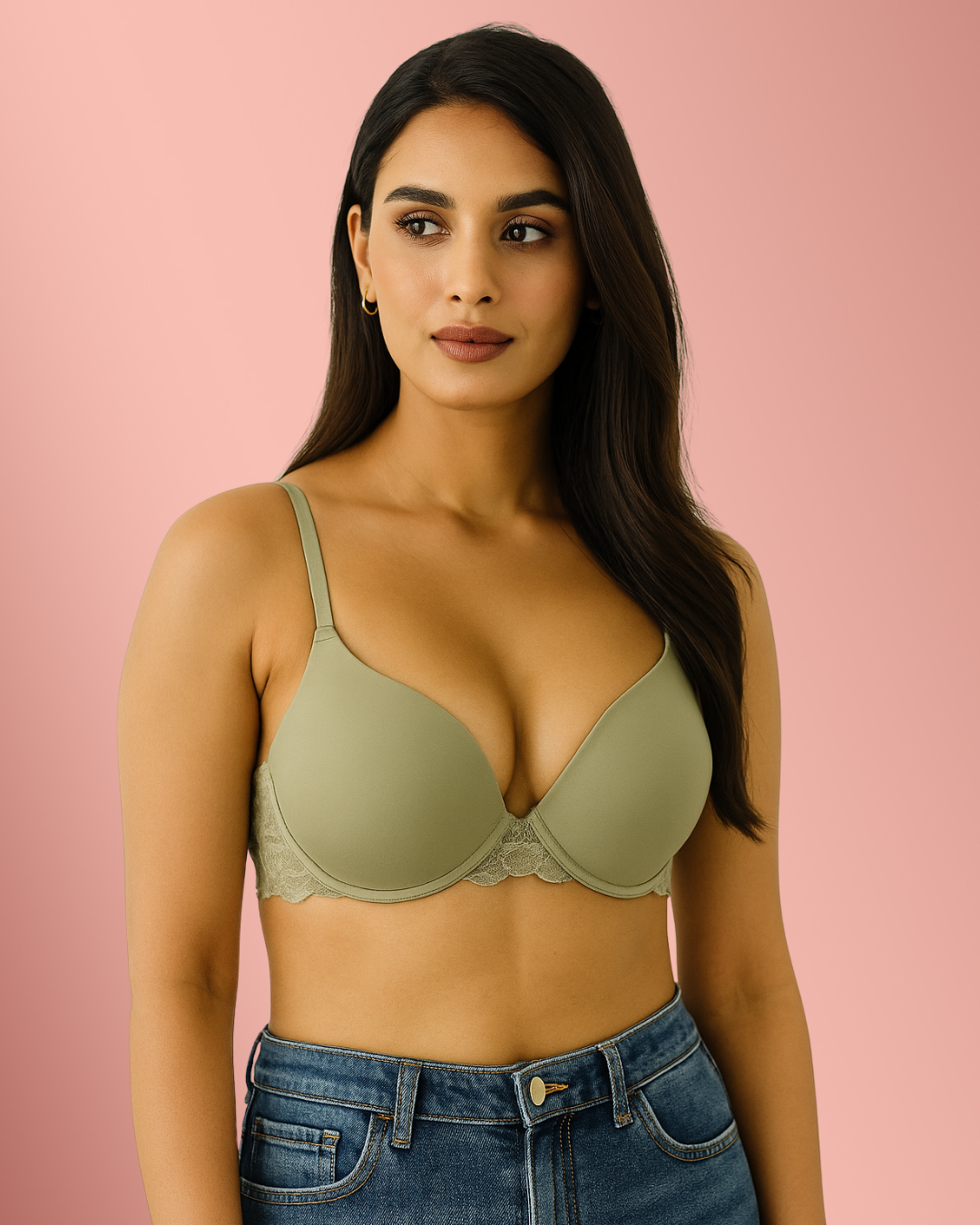Quarter Shape Laced Bra