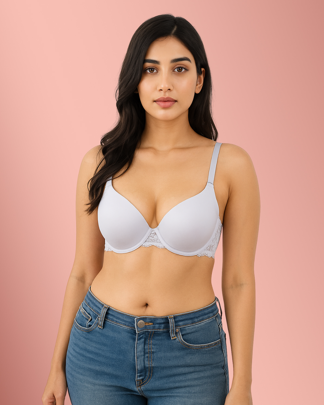 Quarter Shape Laced Bra