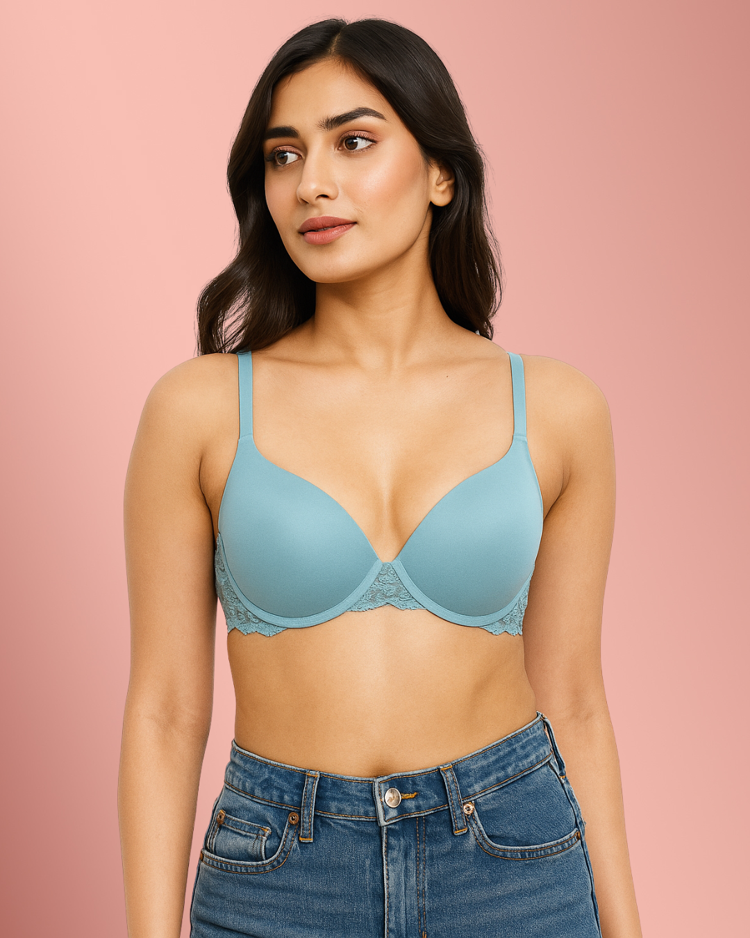 Quarter Shape Laced Bra