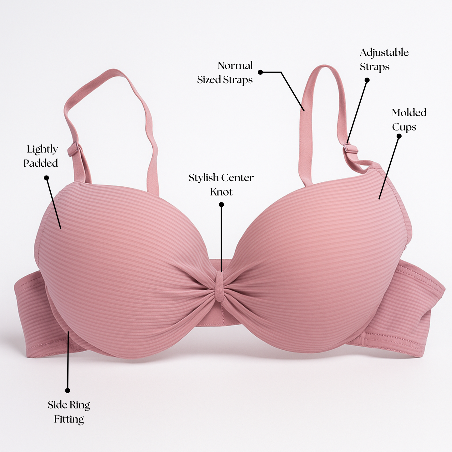 Knot-Front Ring Bra