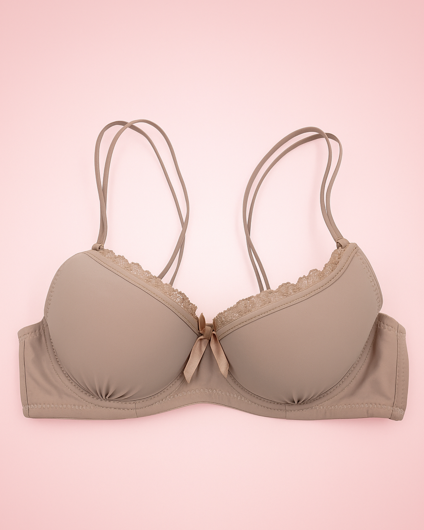 Double-Strap Laced Padded Bra