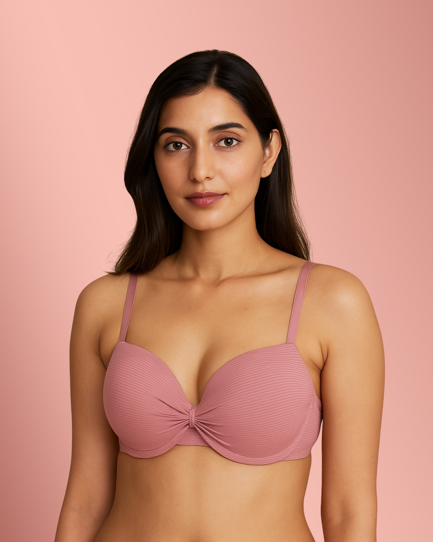 Knot-Front Ring Bra