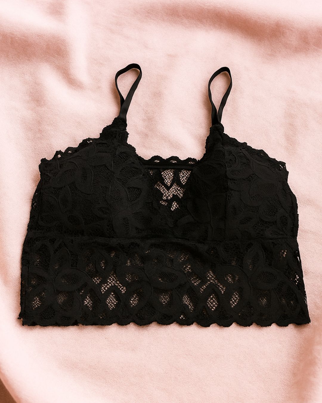 Lightly Padded Lace Bralette h