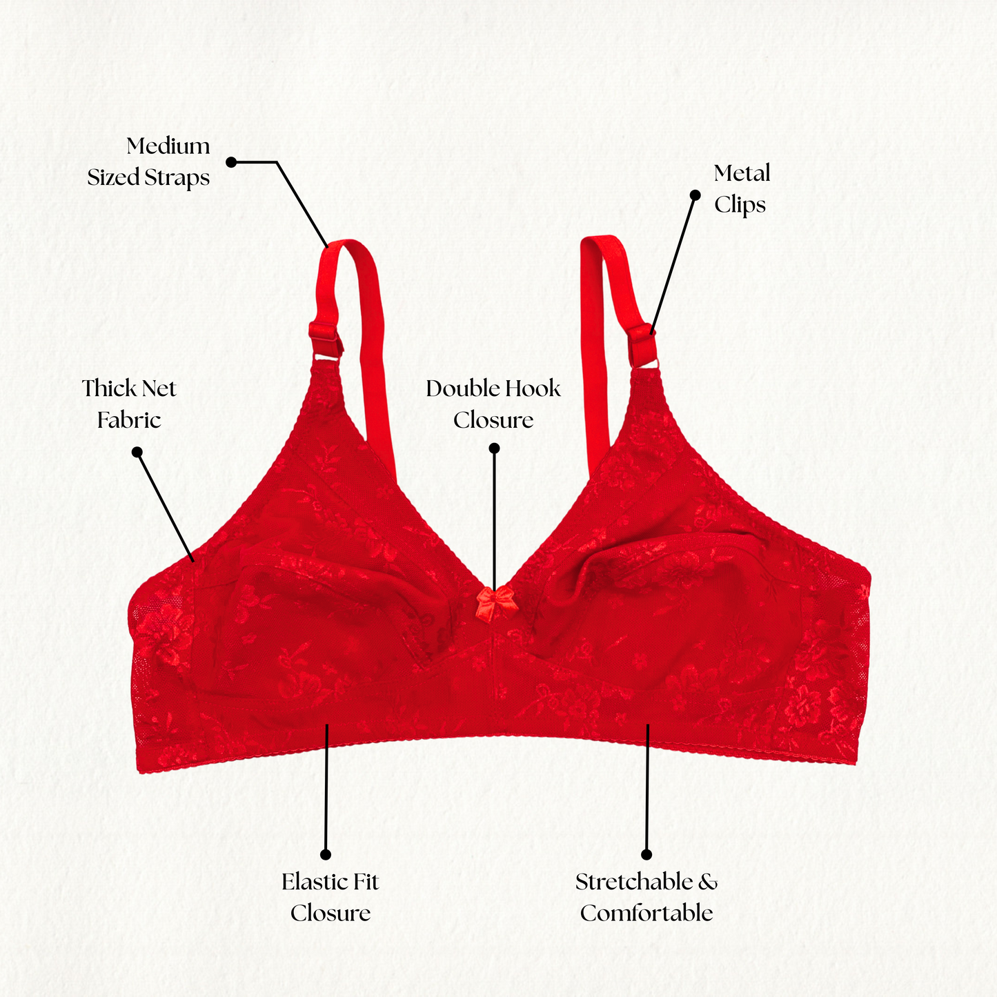 Thick Net Everyday Bra