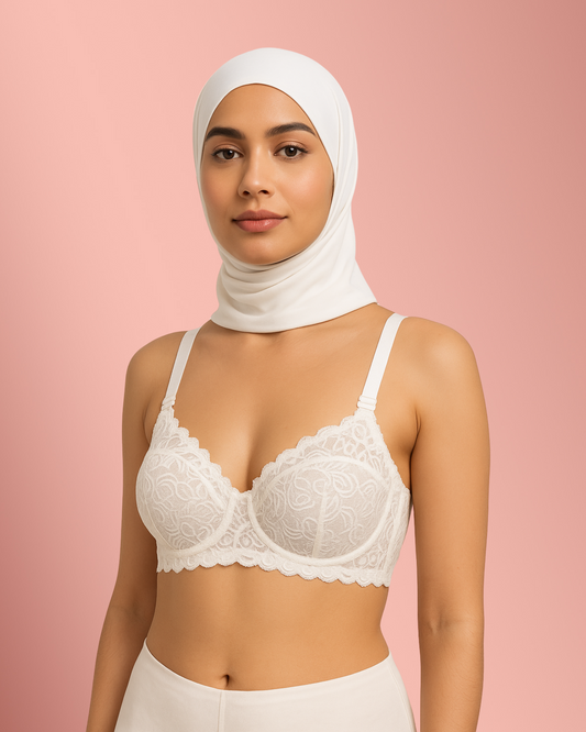 Full Net Half-Cup Bra