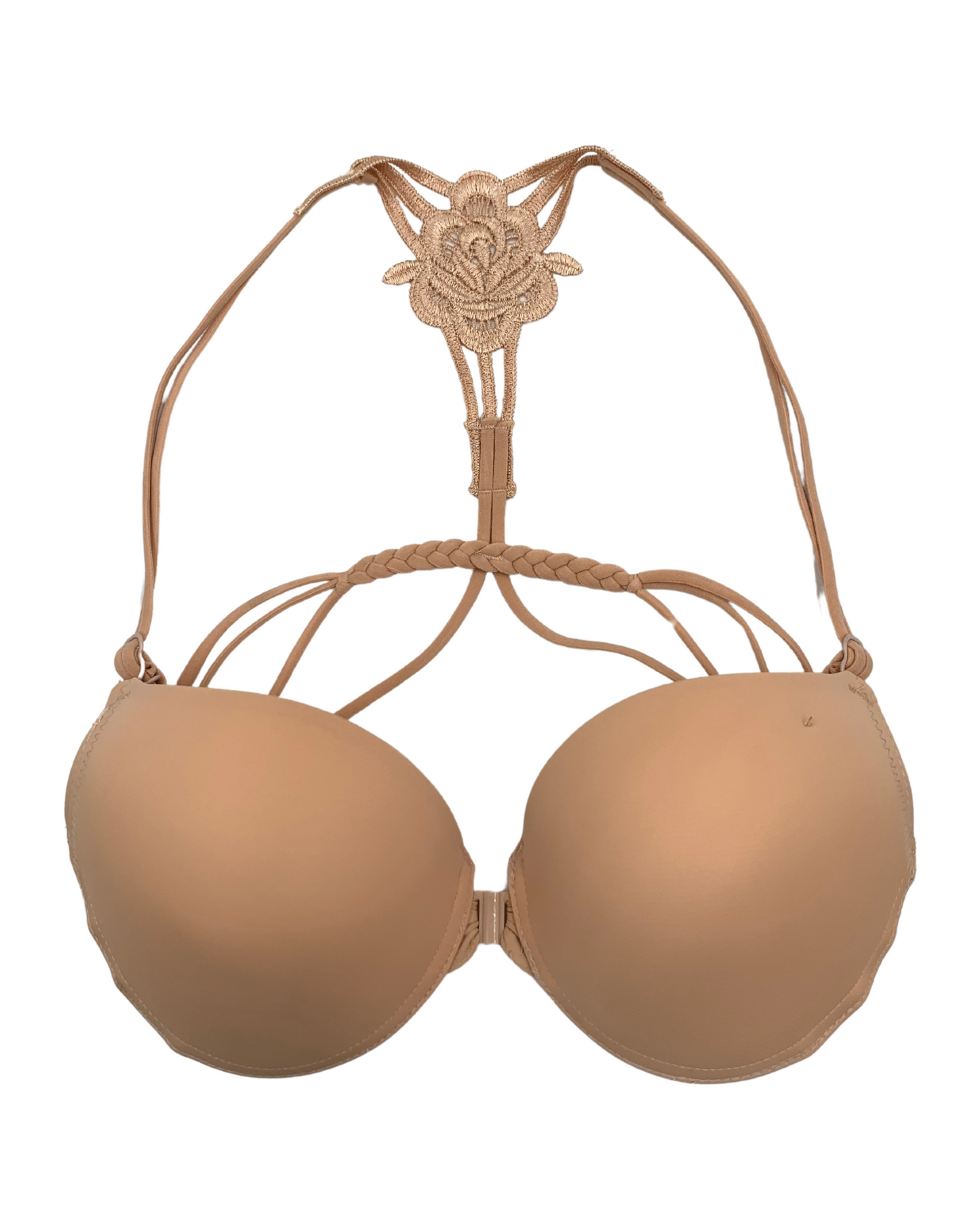 Floral Back Push-Up Bra