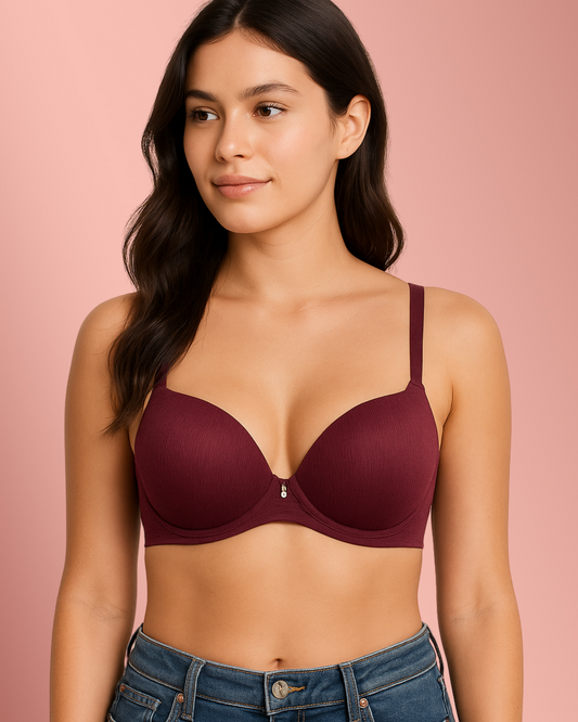 Textured Push Up Bra