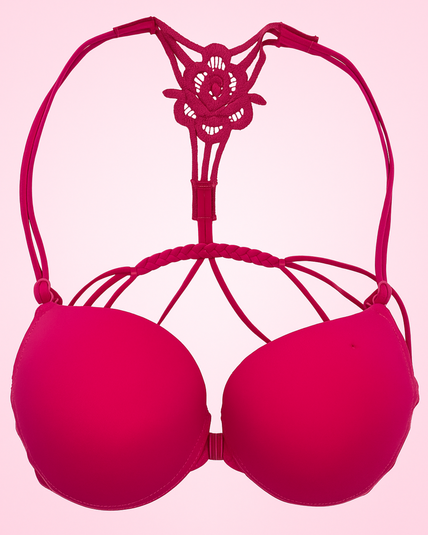 Floral Back Push-Up Bra