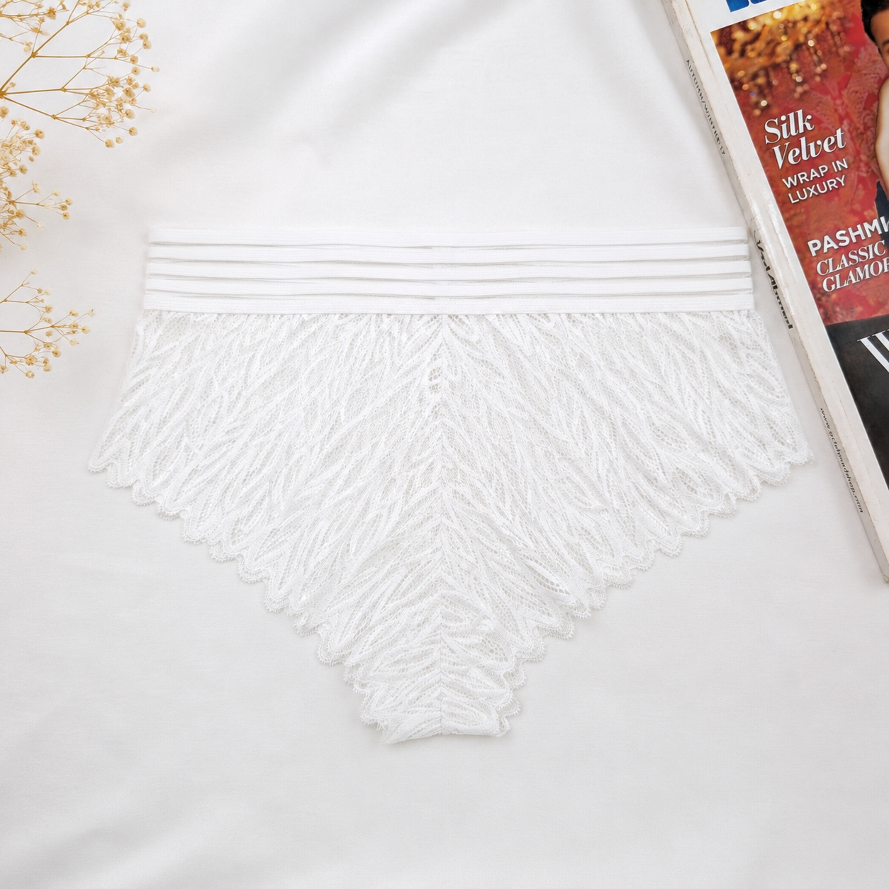 Leaf Lace Net Panty