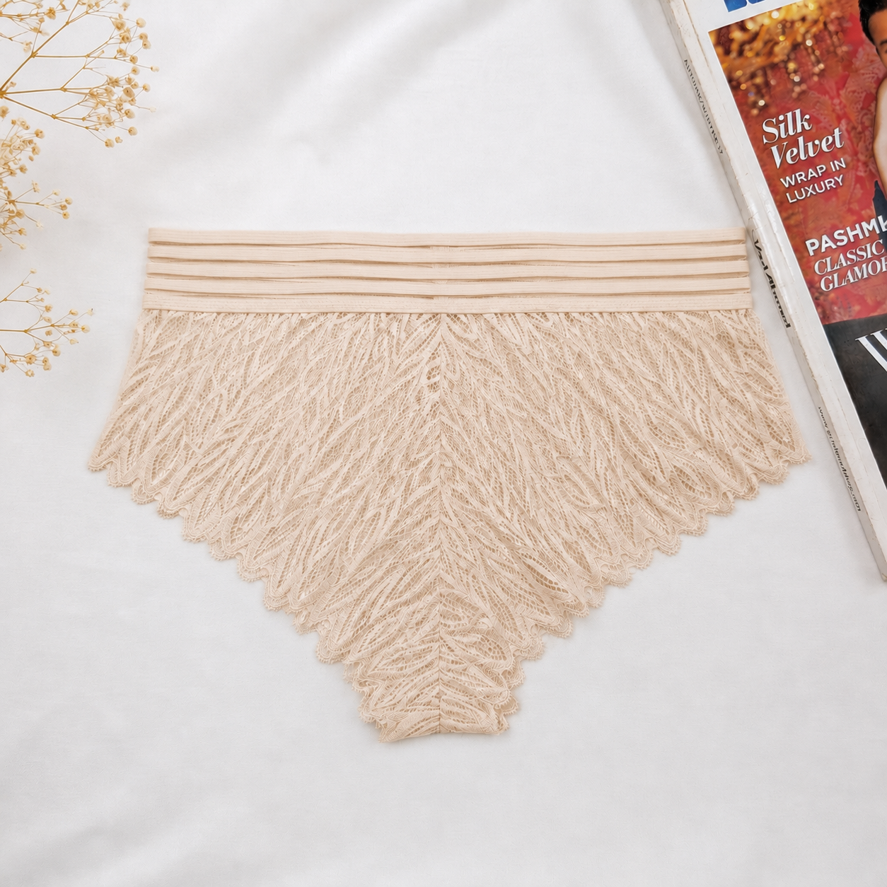Leaf Lace Net Panty