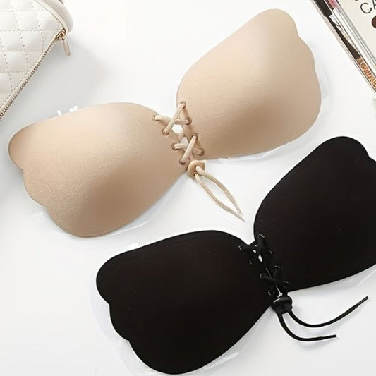 Adhesive Lace-Up Silicon Gel Strapless Bra