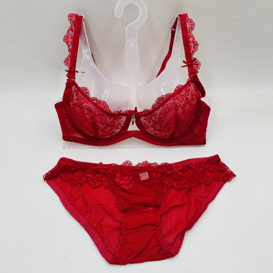 Scarlet Lace Ring Bra & Panty Set