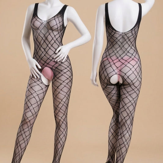 Diamond Lattice Full-Body Stocking