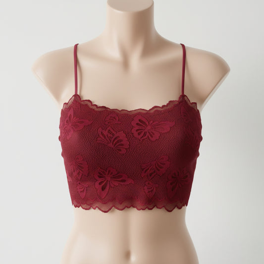Lace Padded Camisole Bralette – Stretch Fit