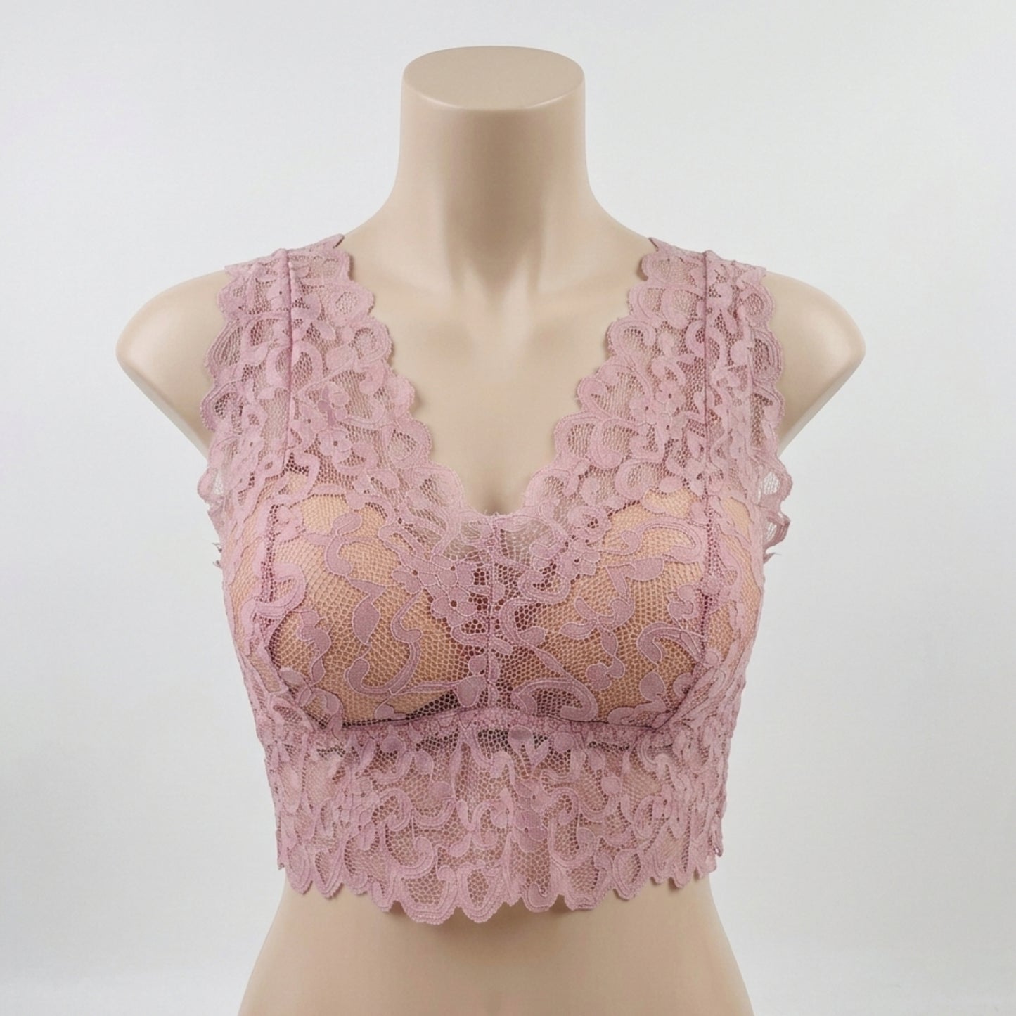 Floral Lace Net Padded Blouse – Removable Pad Design