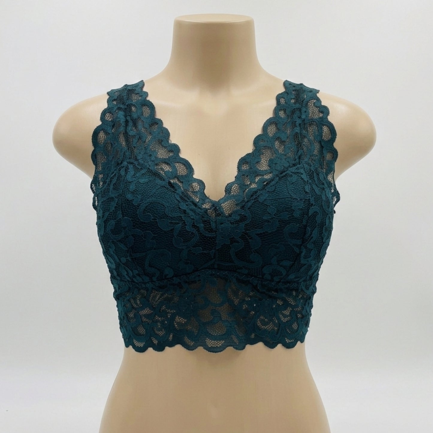 Floral Lace Net Padded Blouse – Removable Pad Design