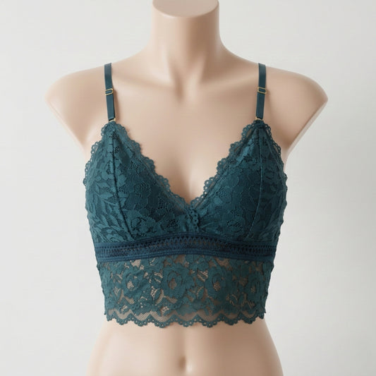 Floral Lace Padded Bralette – Elegant Stretch Fit