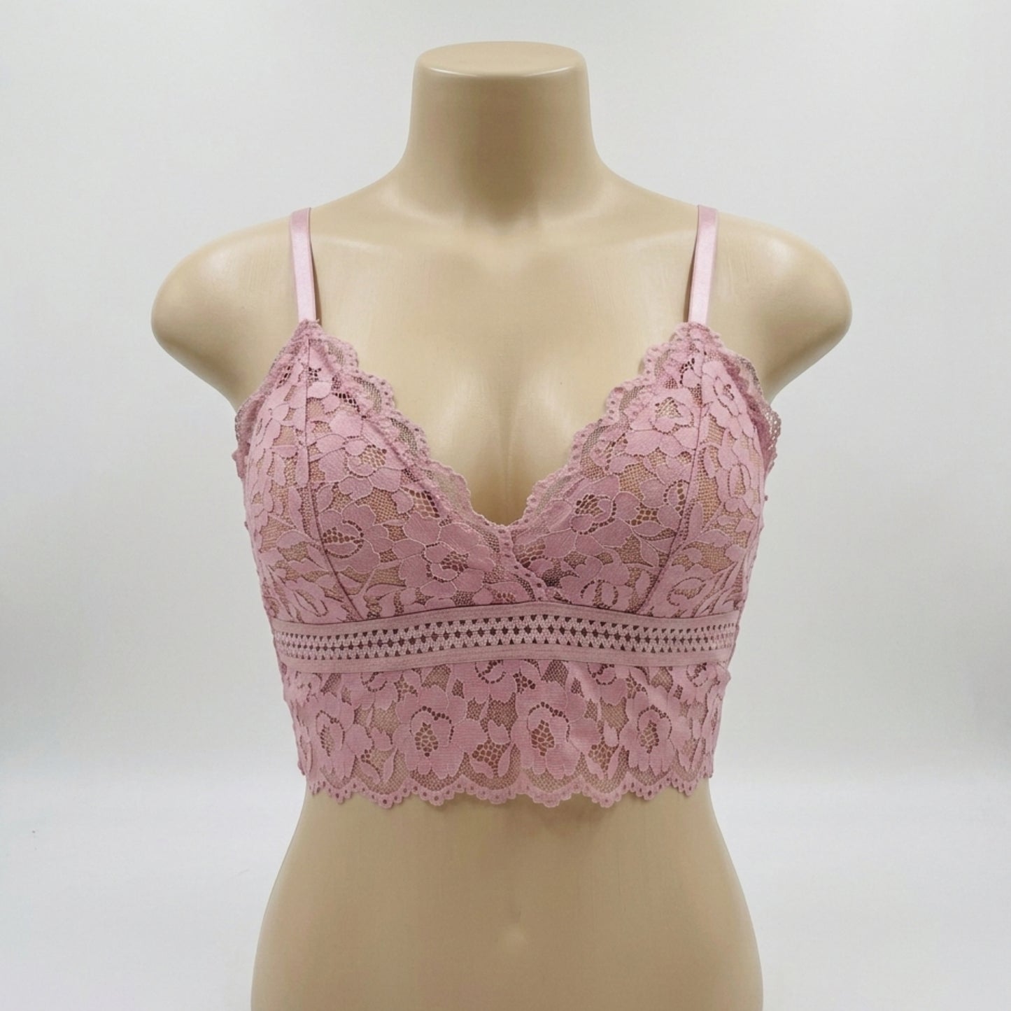 Floral Lace Padded Bralette – Elegant Stretch Fit