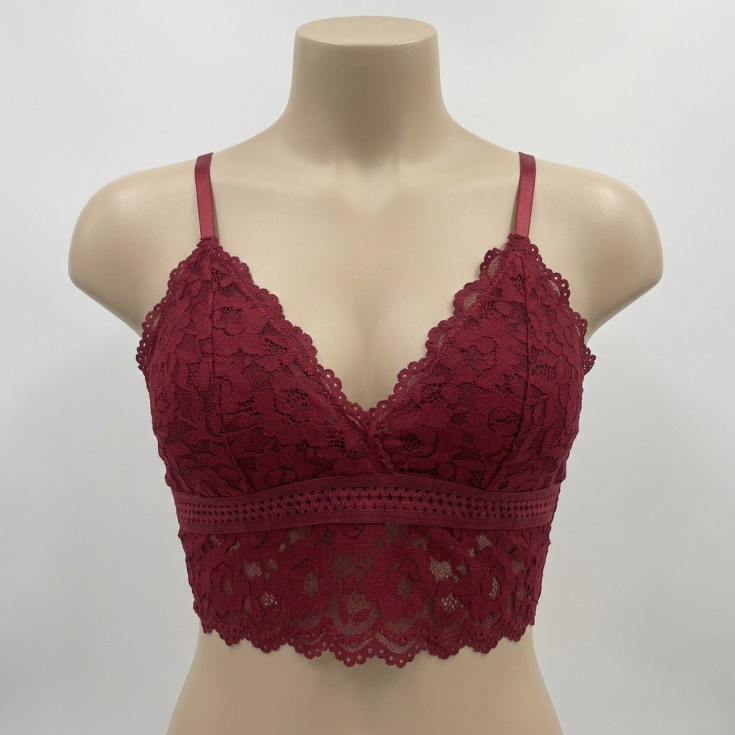 Floral Lace Padded Bralette – Elegant Stretch Fit
