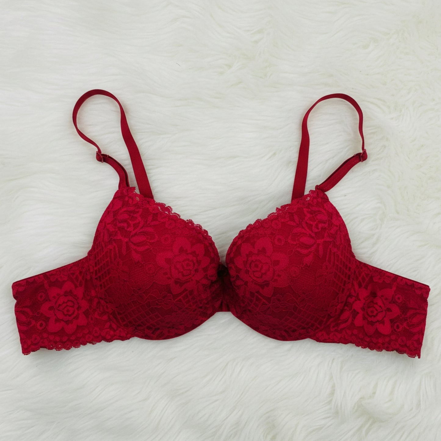 Perfect Lift Half-Cup Double Padded Lace Bra