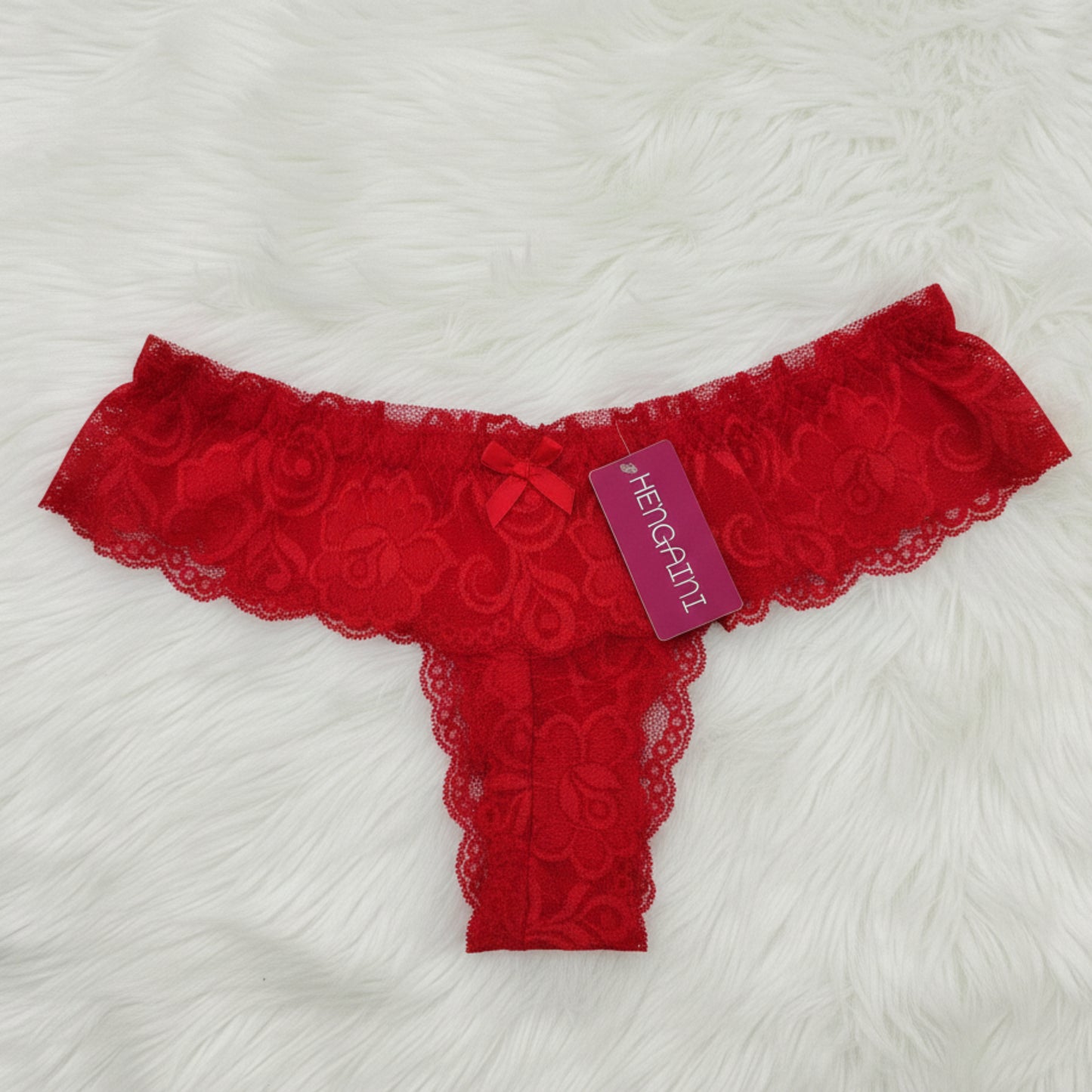 Floral Lace Thong – Soft Stretch Elastic Design