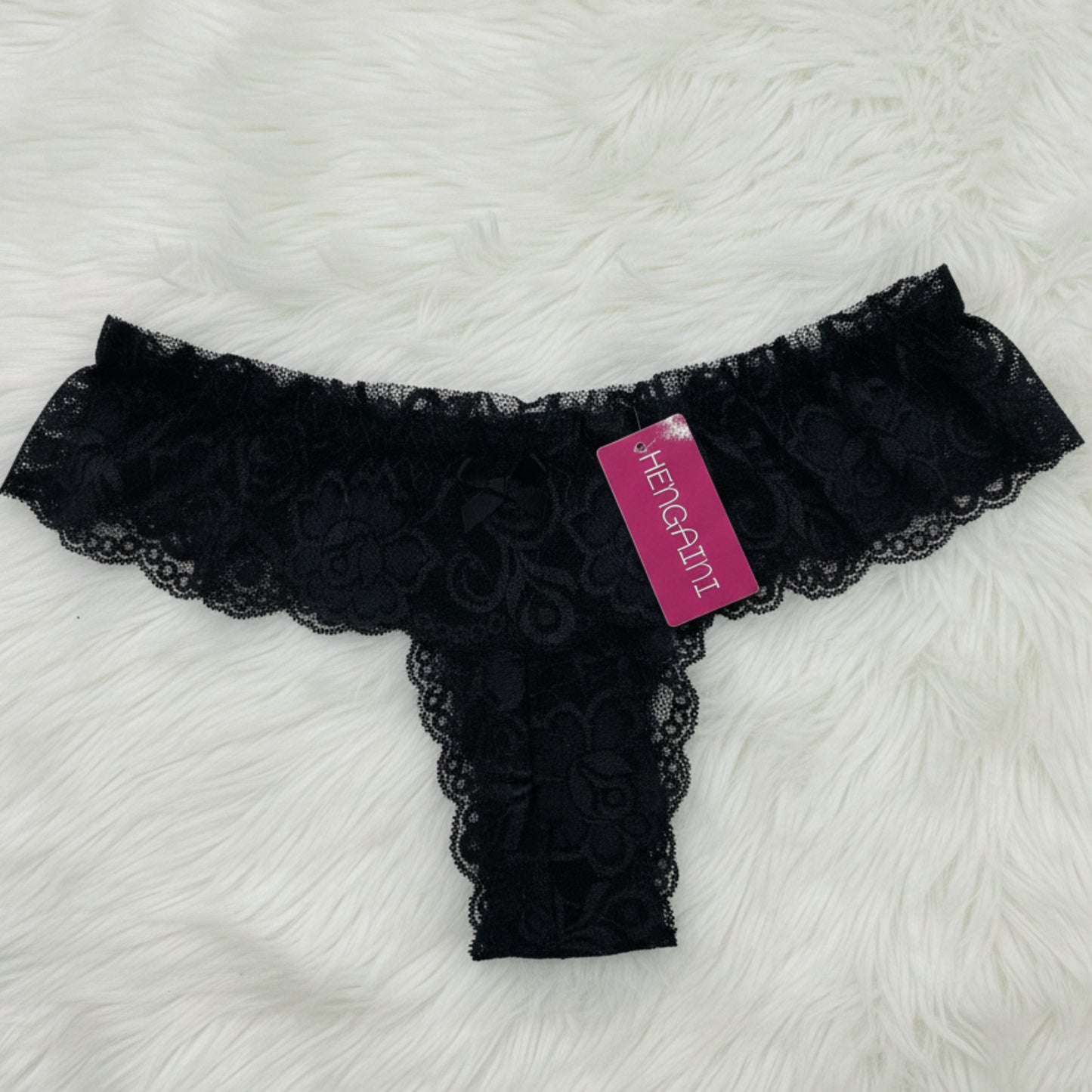 Floral Lace Thong – Soft Stretch Elastic Design