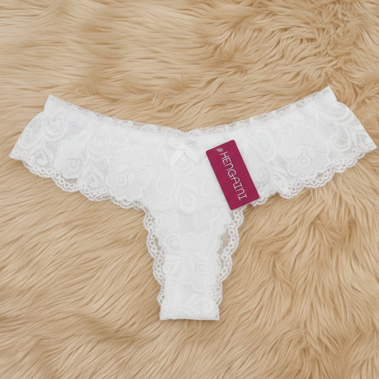 Floral Lace Thong – Soft Stretch Elastic Design