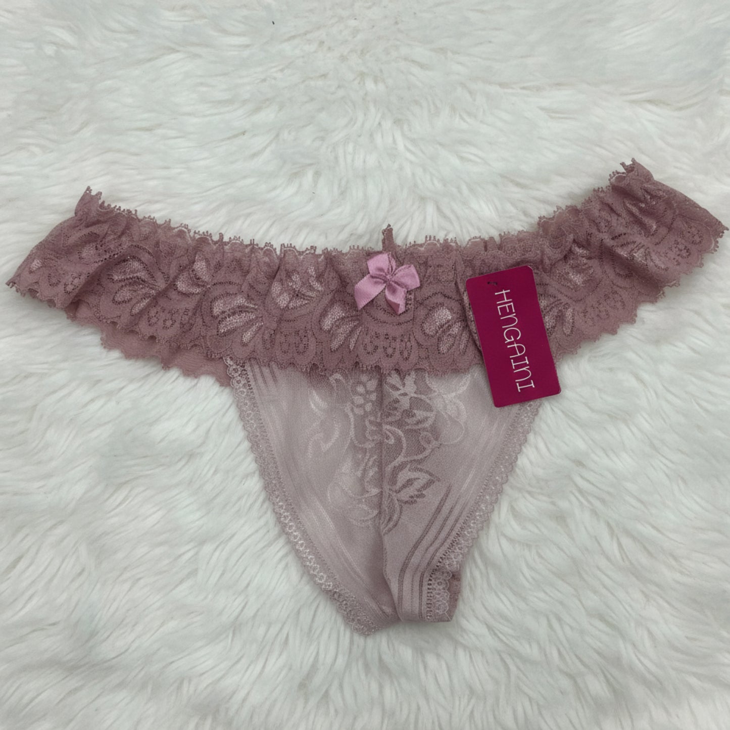 Floral Lace Thong – Soft Stretch Elastic Design