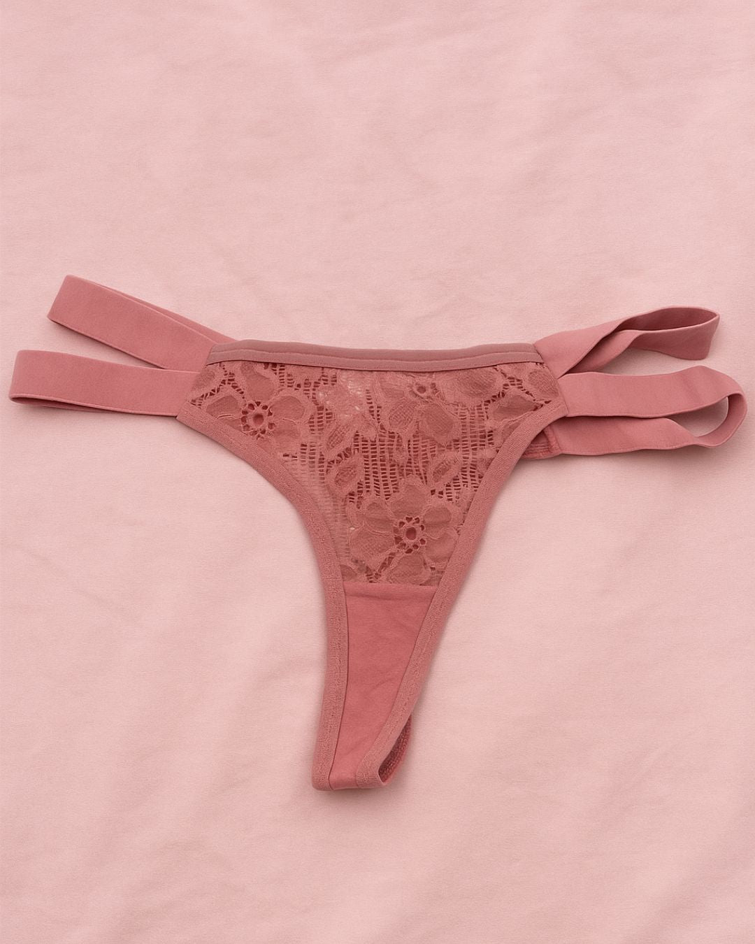 Double-Strap Lace Thong