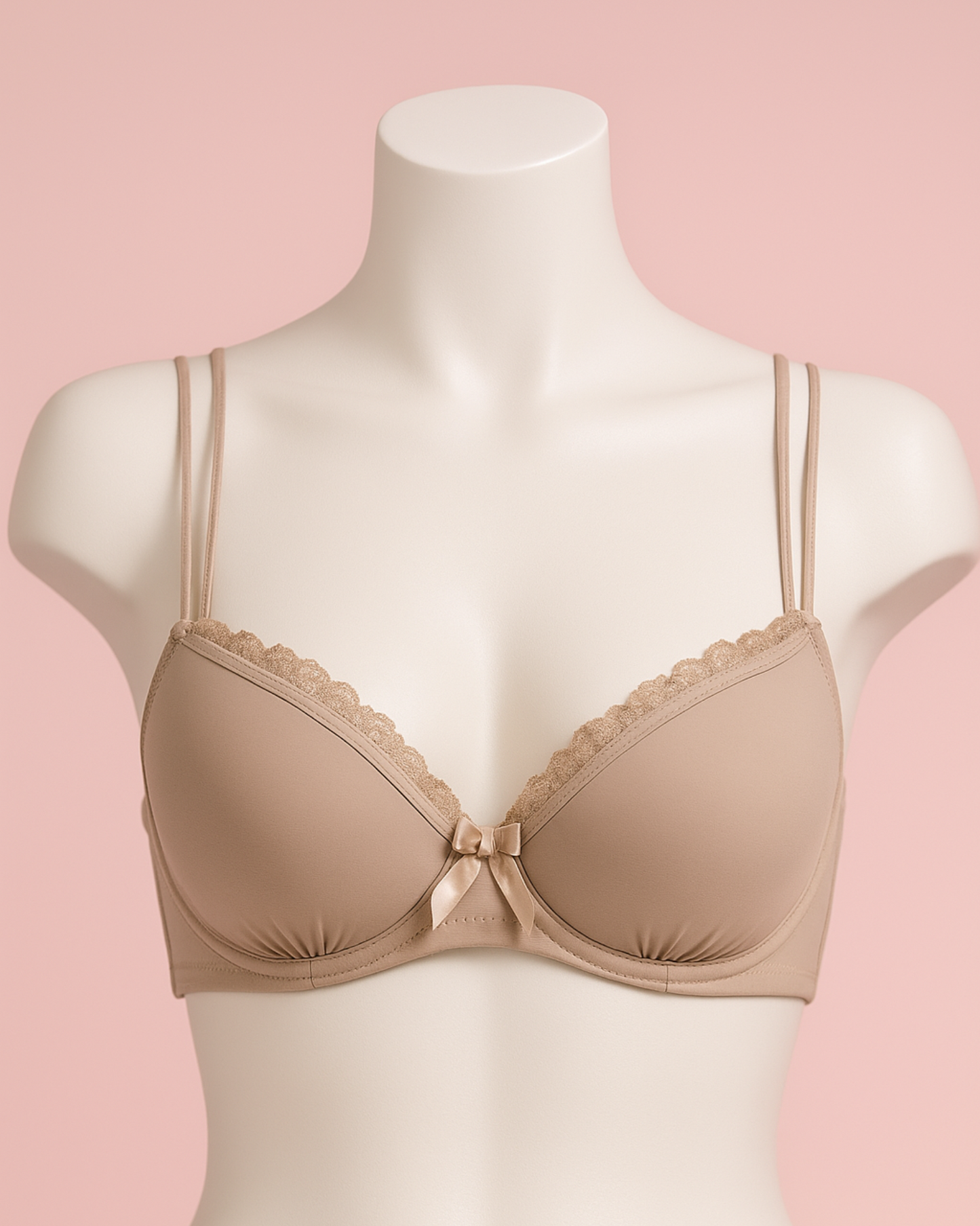 Double-Strap Laced Padded Bra