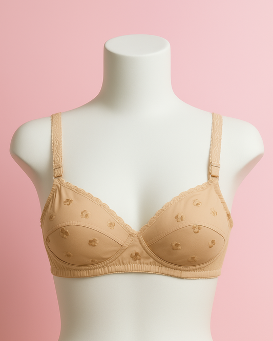 Cotton Embroidered Bra