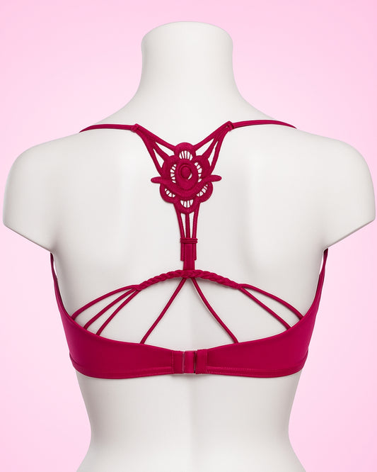 Floral Back Push-Up Bra