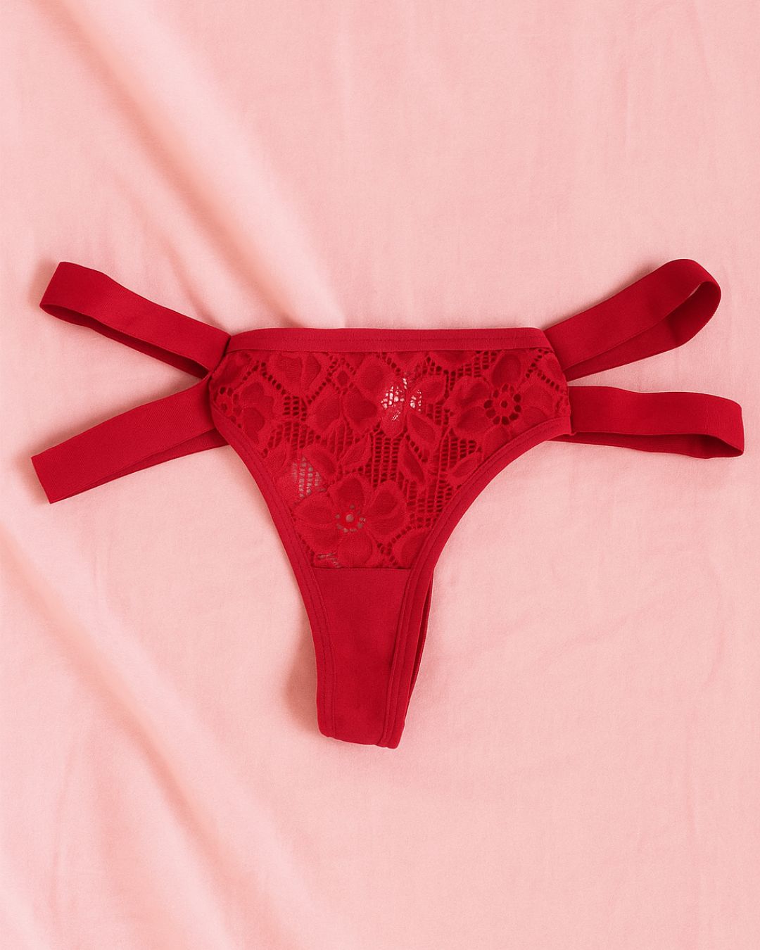 Double-Strap Lace Thong