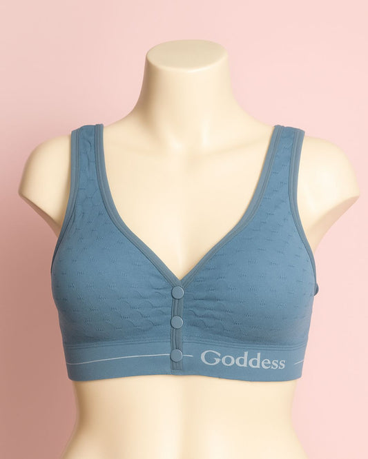 Front-Button Padded Comfort Bra