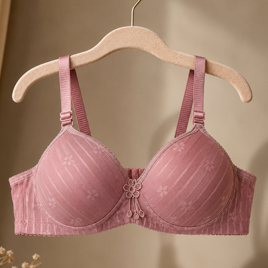 Floral Pattern Soft Padded Bra