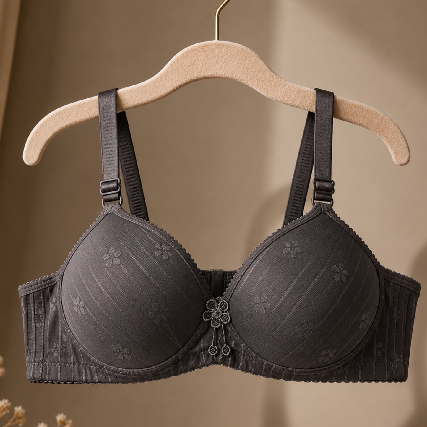 Floral Pattern Soft Padded Bra