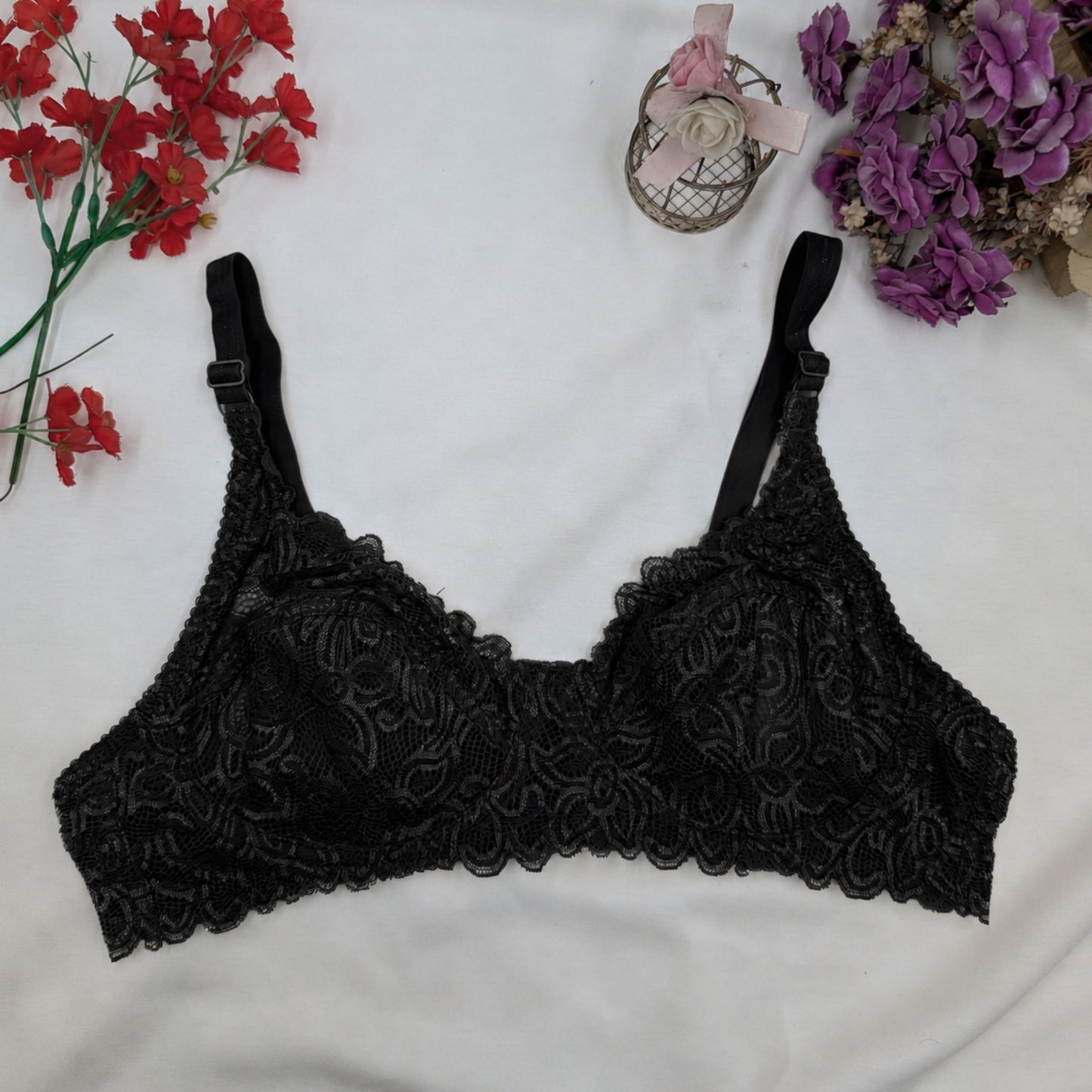 Full Net Half-Cup Bra