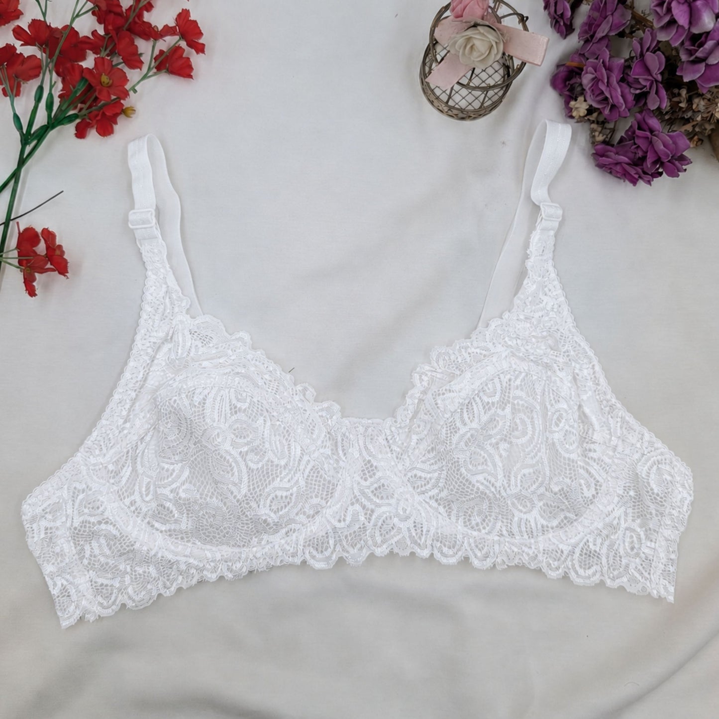 Full Net Half-Cup Bra