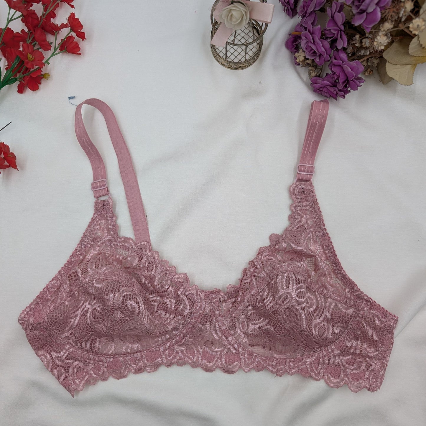Full Net Half-Cup Bra