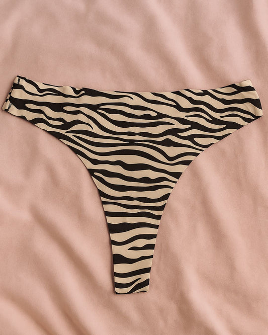 Zebra Print Butter-Soft Thong